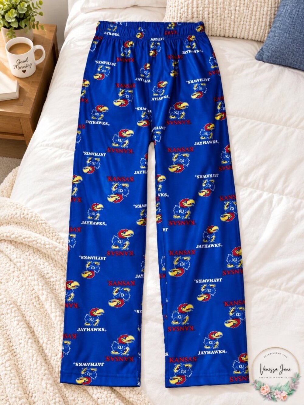 NCAA Kansas Jayhawks Toddler Team Color Printed Pant, Purple, Size 2T